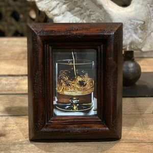 Aged Dark Wood Frame For 4X6 Photo Actual Frame is 8x10 NWOT